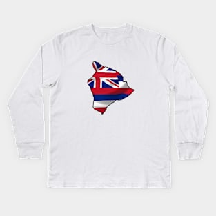 Big Island Hawaiian Flag Kids Long Sleeve T-Shirt